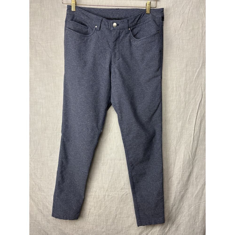 Lululemon ABC Pant Classic Tech Canvas 33 X 31 Heathered Deep Navy Athleisure